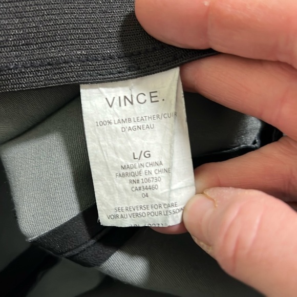 Vince Pull On Stretch Suede Pants Black Size L - Picture 9 of 10